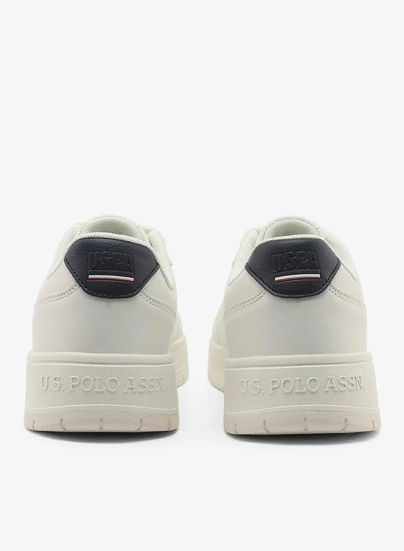 U.S. Polo Assn. Off White Women's Off White Sneakers - Soft Pastel Accents with Retro-Inspired Design and Cushioned Sole for Effortless Style and Comfort for Women | Best Price UAE